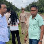 Fig. 1: Minister Nurmohamed and DC Bansi-Durga during the launch of the repair works.