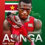 Issamade Asinga, een jonge atleet met een veelbelovende toekomst in de sprintdiscipline.