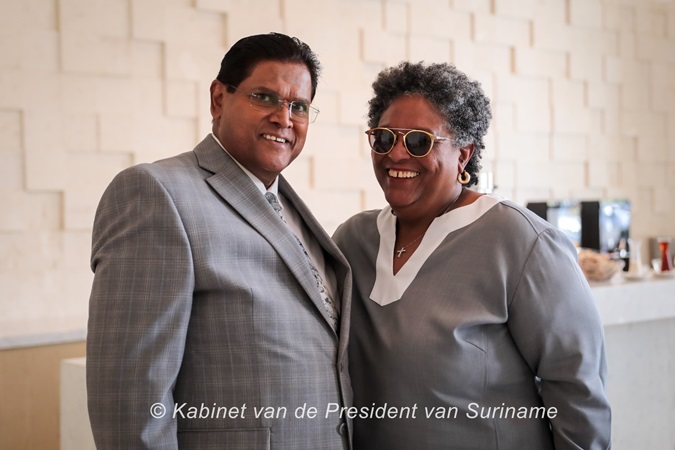 President Santokhi attends AI discussion at CARICOM.