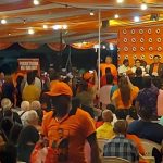 Afbeelding van de drukbezochte ressortmeeting te Verlengde Welgedacht C.