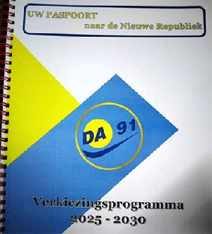 Figuur 1: Kandidaten van DA'91 presenteren hun visie aan de gemeenschap.