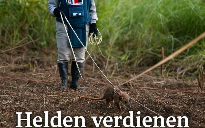 Rat vestigt wereldrecord in het opsporen van landmijnen in Cambodja
