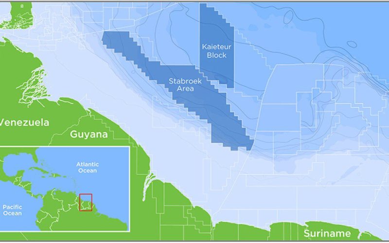 ExxonMobil geeft een gedeelte van het Stabroek-blok aan de Guyanese staat.