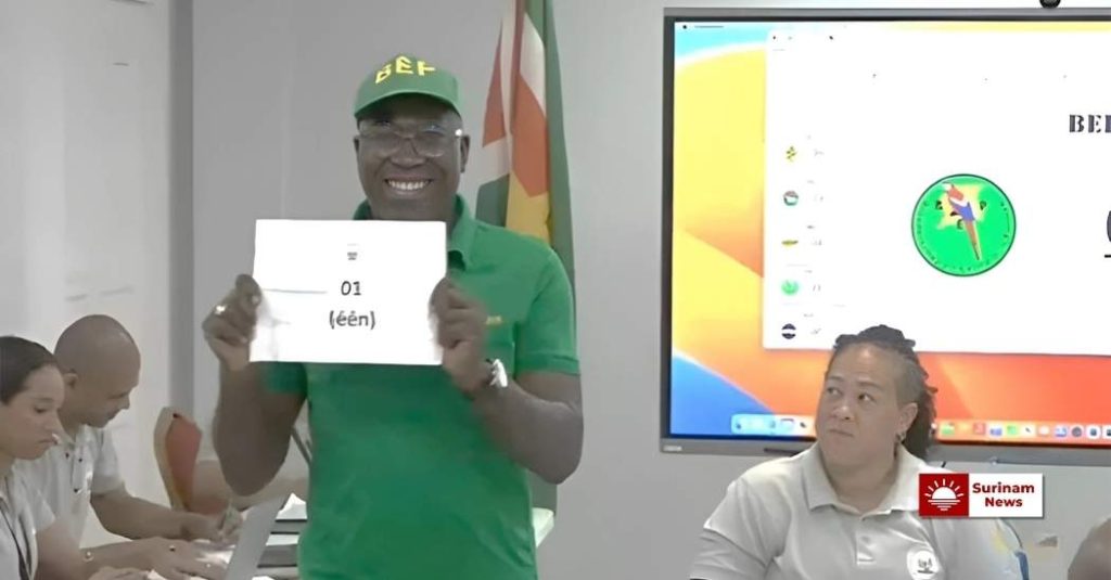 BEP krijgt nummer 1 op het stembiljet voor de verkiezingen 2025 in Suriname na officiële loting