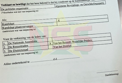 roodblaadje voor de verkiezingen