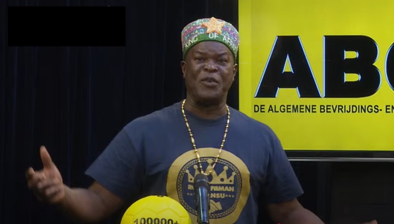 Ronnie Brunswijk spreekt tijdens online meeting over verkiezingsstrategie en zetelverwachting voor ABOP