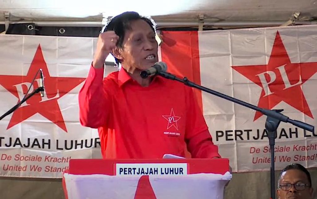 President Santokhi roept op tot vertrouwen en rust in aanloop naar de verkiezingen in Suriname op 25 mei 2025.