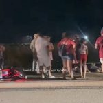 Verkeersincident in Powakka Suriname met politie-interventie na wegblokkade