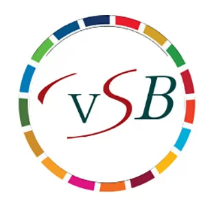 Logo van de Vereniging Surinaams Bedrijfsleven met tekst over het Nieuw Burgerlijk Wetboek.