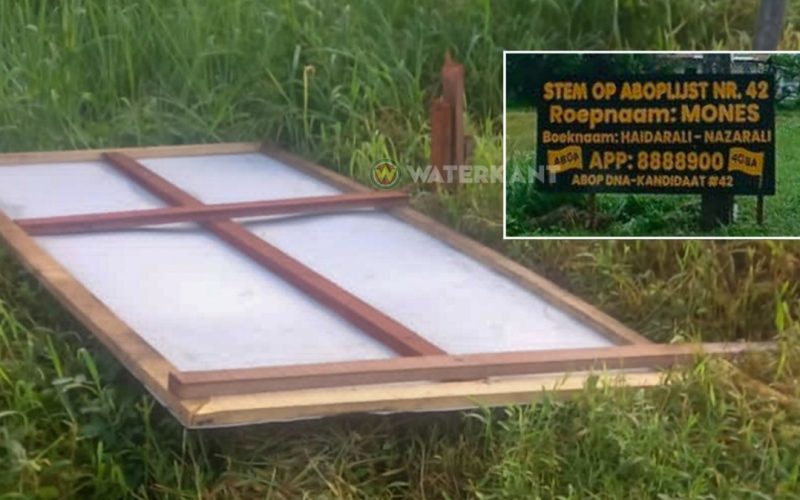 Billboard ABOP DNA-kandidaat Mones omvergegooid