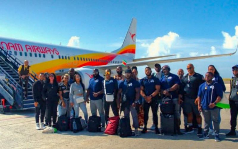 Bodybuildingteam Suriname gearriveerd in Barbados voor Roger Boyce Classic 2025