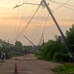 Omgevallen EBS-masten veroorzaken stroomstoring in Suriname