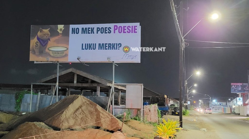 Het controversiële billboard aan de Johannes Mungrastraat