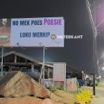 Het controversiële billboard aan de Johannes Mungrastraat