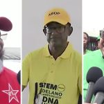 Partijleiders in Suriname brengen hun stem uit tijdens de verkiezingsavond van 2025